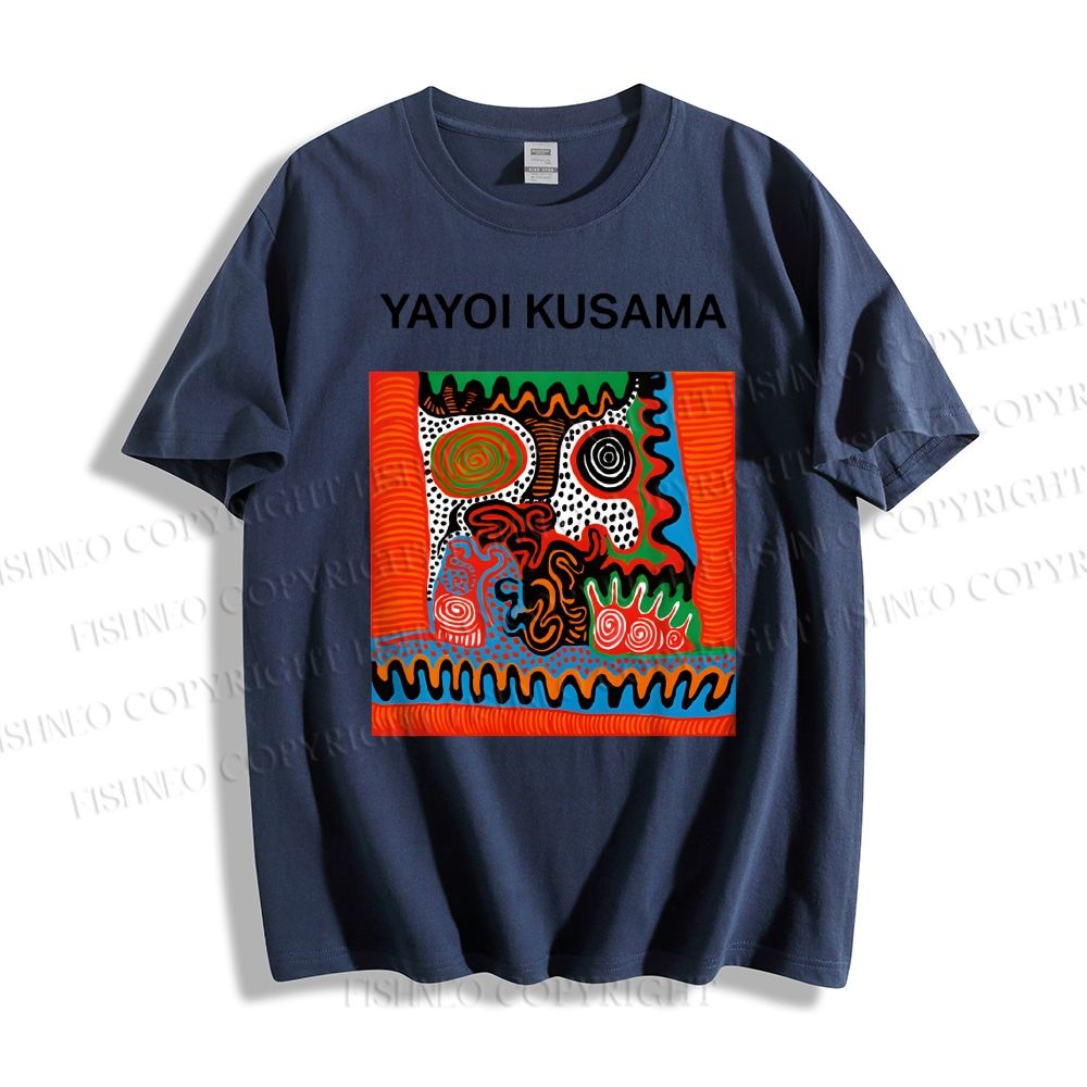 Unisex Yayoi Kusama  Artistic Face Classic Cotton T-shirt