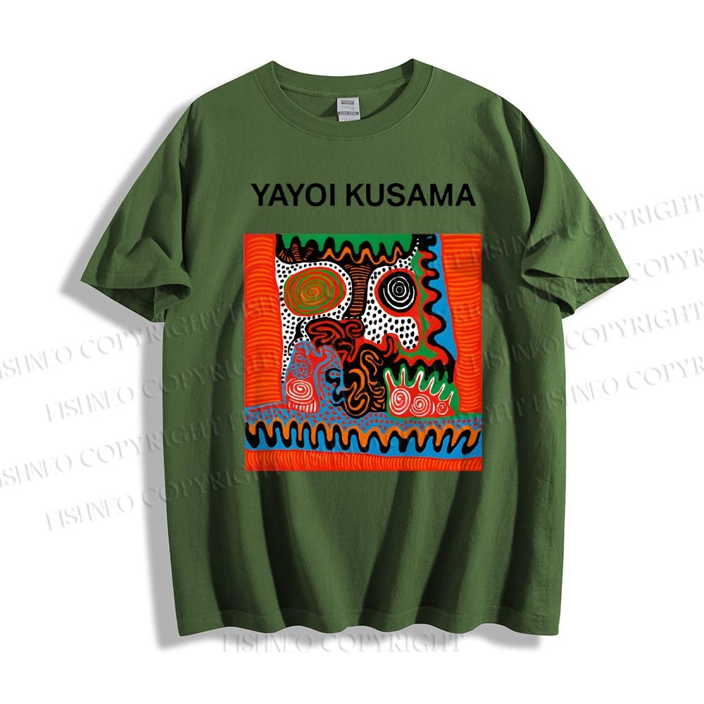 Unisex Yayoi Kusama  Artistic Face Classic Cotton T-shirt