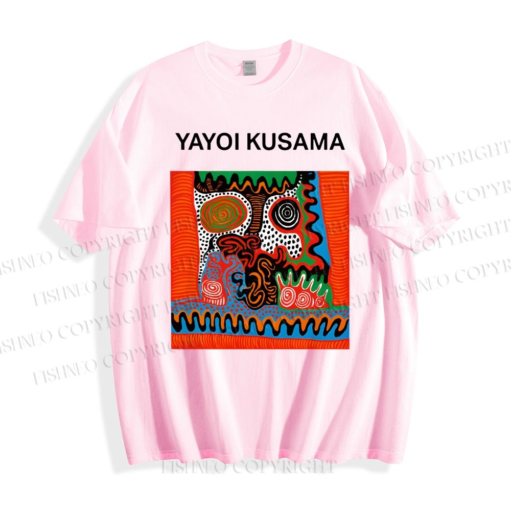 Unisex Yayoi Kusama  Artistic Face Classic Cotton T-shirt