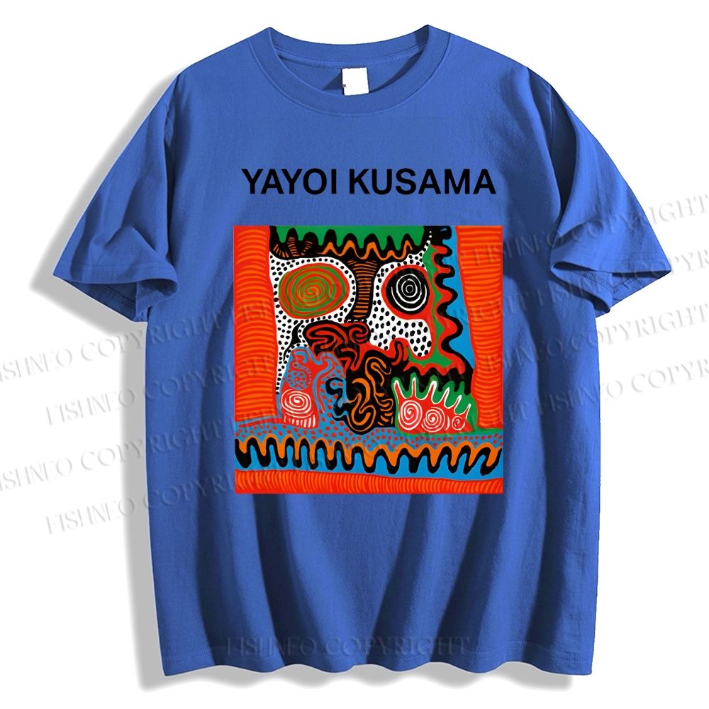 Unisex Yayoi Kusama  Artistic Face Classic Cotton T-shirt