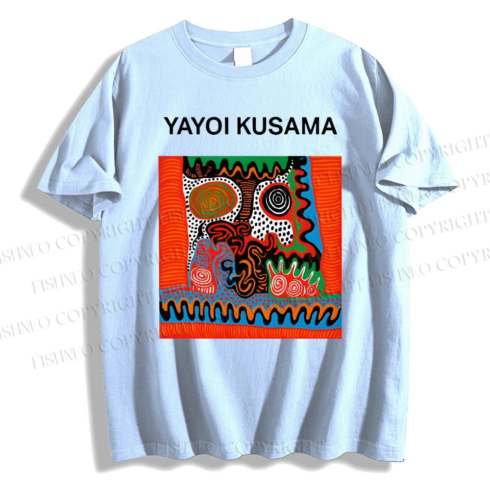 Unisex Yayoi Kusama  Artistic Face Classic Cotton T-shirt