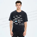 Unisex Artistic Eyes Printed Washed Tee