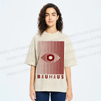 Unisex Bauhaus Eye Design Printed Washed Tee