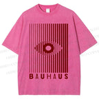 Unisex Bauhaus Eye Design Printed Washed Tee