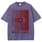 Unisex Bauhaus Eye Design Printed Washed Tee