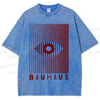 Unisex Bauhaus Eye Design Printed Washed Tee