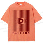 Unisex Bauhaus Eye Design Printed Washed Tee