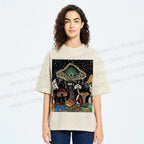 Unisex Magic Mushroom Eye Printed Washed Tee