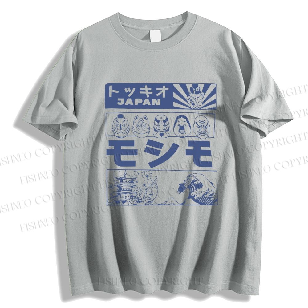Unisex Vintage Japanese Comic Graffiti Classic Cotton T-shirt