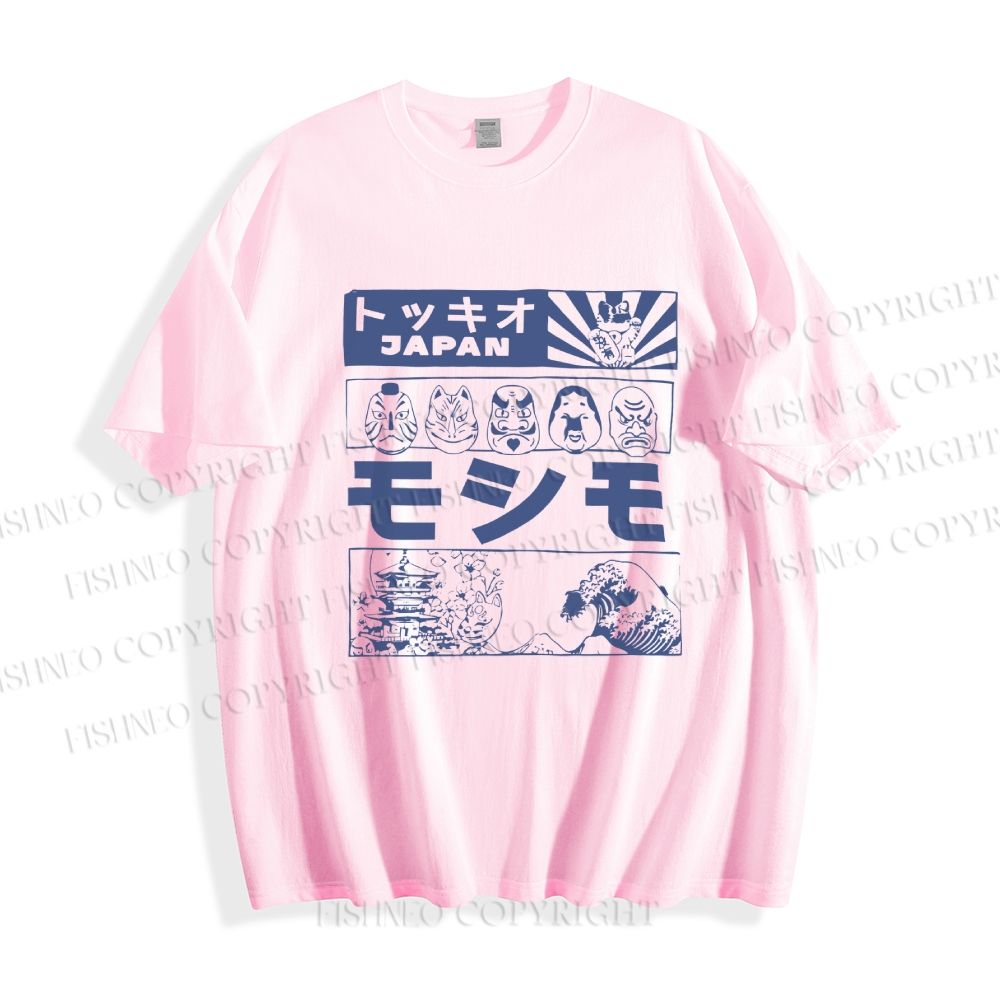 Unisex Vintage Japanese Comic Graffiti Classic Cotton T-shirt