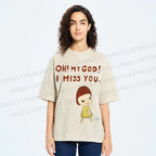 Unisex Yoshitomo Nara Printed Washed Tee