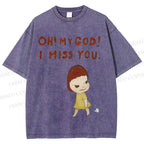 Unisex Yoshitomo Nara Printed Washed Tee