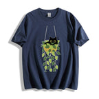 Black Cat And Plants Classic T-Shirt