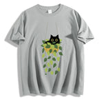 Black Cat And Plants Classic T-Shirt