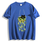 Black Cat And Plants Classic T-Shirt