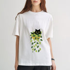 Black Cat And Plants Classic T-Shirt