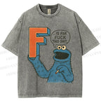 Unisex F Is For Fuck Printed Washed Tee