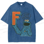 Unisex F Is For Fuck Printed Washed Tee