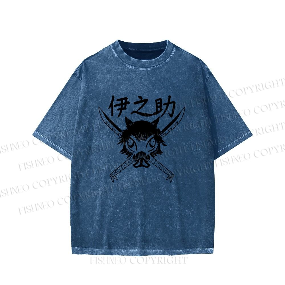 Unisex Inosuke Printed Washed Tee