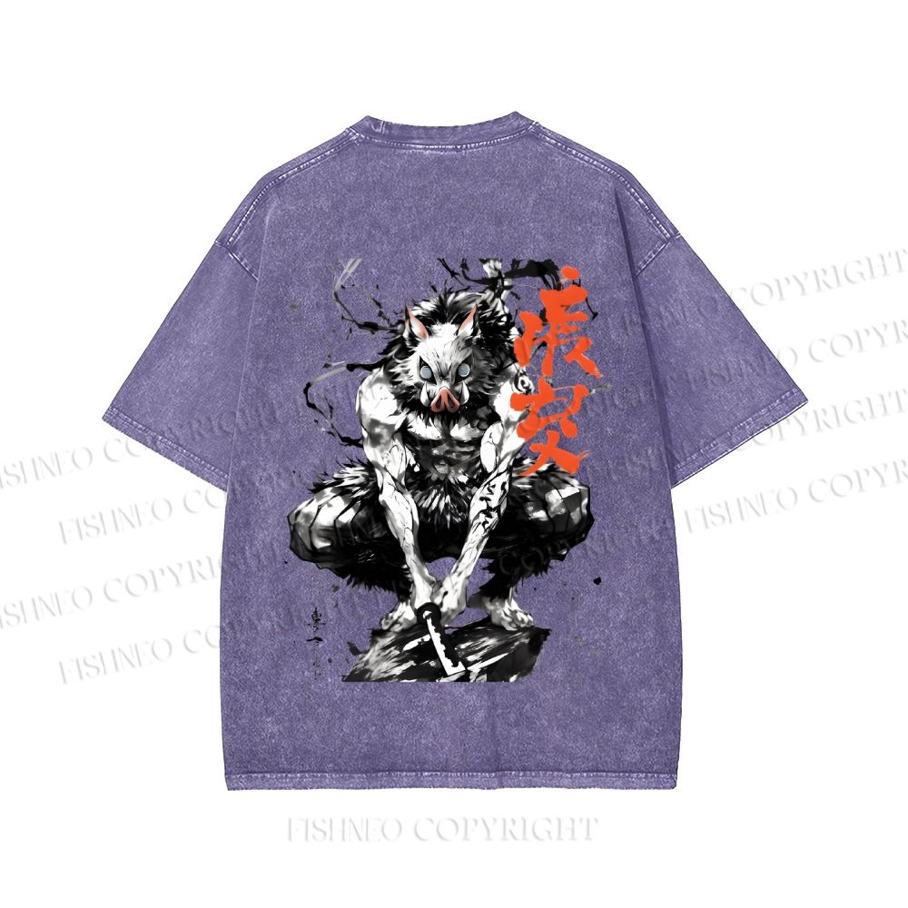 Unisex Inosuke Printed Washed Tee