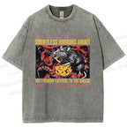 Unisex Cheese Mouse Printed Washed Tee