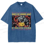 Unisex Cheese Mouse Printed Washed Tee