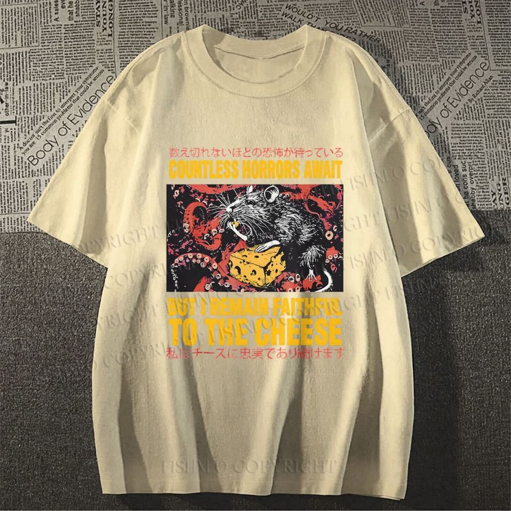 Unisex Cheese Mouse Classic Cotton T-shirt