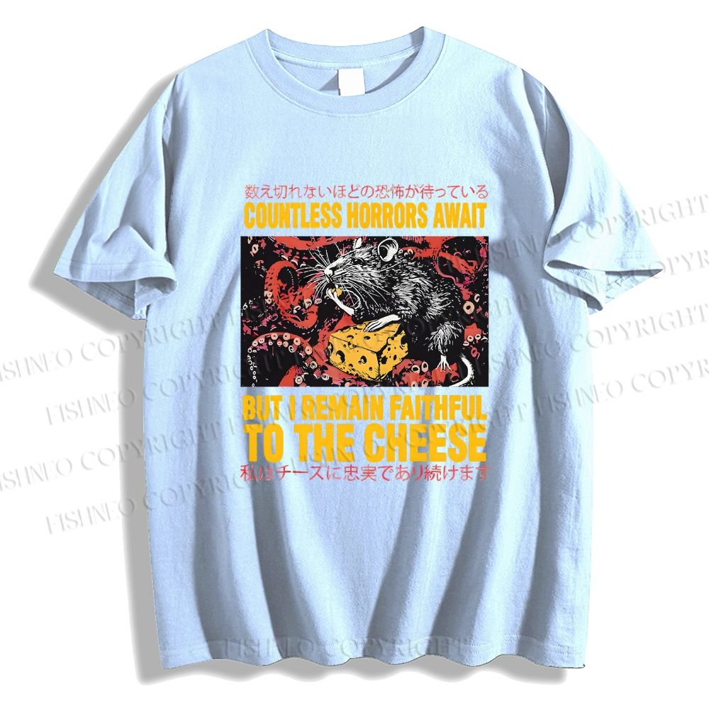 Unisex Cheese Mouse Classic Cotton T-shirt