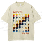 Unisex Bauhaus Design Printed Washed Tee