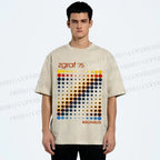 Unisex Bauhaus Design Printed Washed Tee