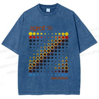 Unisex Bauhaus Design Printed Washed Tee