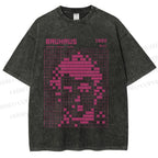 Unisex Bauhaus Man Design Printed Washed Tee