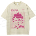 Unisex Bauhaus Man Design Printed Washed Tee