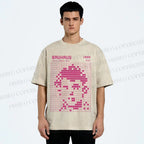 Unisex Bauhaus Man Design Printed Washed Tee