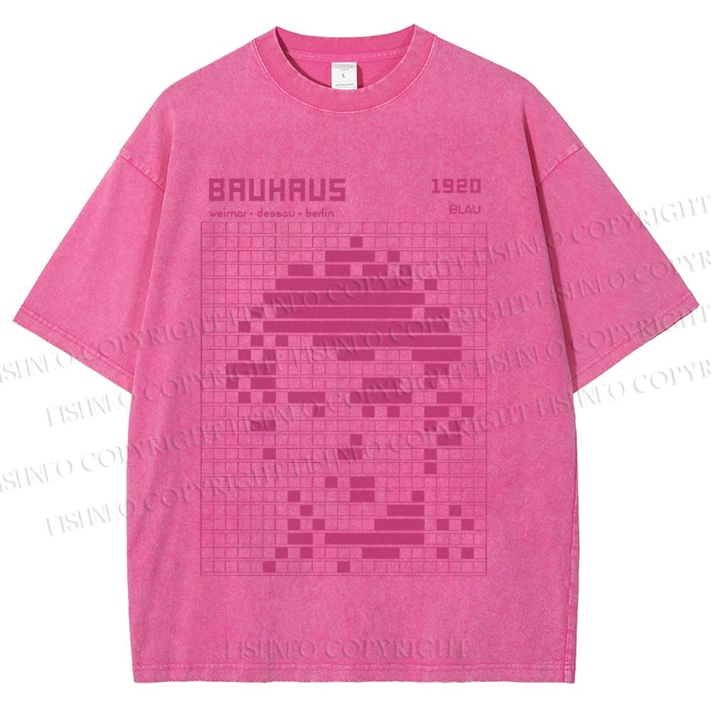 Unisex Bauhaus Man Design Printed Washed Tee