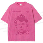 Unisex Bauhaus Man Design Printed Washed Tee