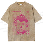 Unisex Bauhaus Man Design Printed Washed Tee