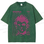 Unisex Bauhaus Man Design Printed Washed Tee