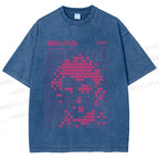 Unisex Bauhaus Man Design Printed Washed Tee