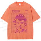Unisex Bauhaus Man Design Printed Washed Tee
