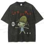 Unisex Yoshitomo Nara Printed Washed Tee