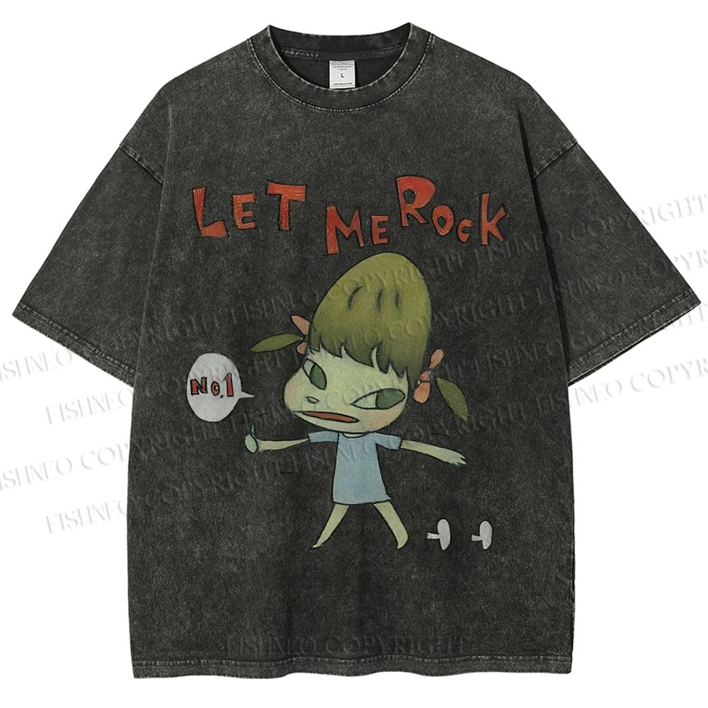 Unisex Yoshitomo Nara Printed Washed Tee
