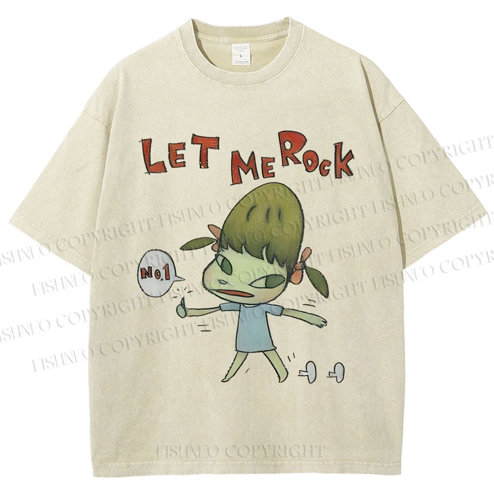 Unisex Yoshitomo Nara Printed Washed Tee