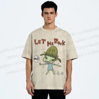 Unisex Yoshitomo Nara Printed Washed Tee