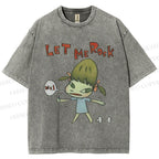 Unisex Yoshitomo Nara Printed Washed Tee