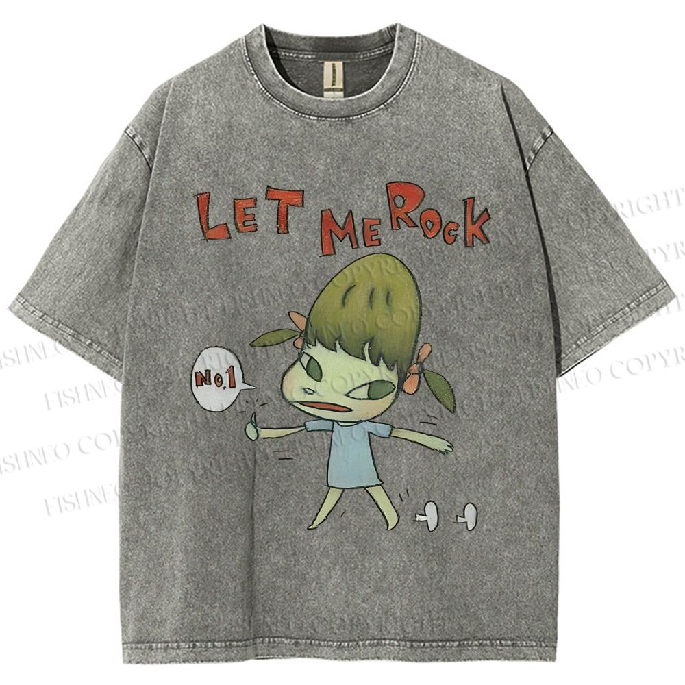 Unisex Yoshitomo Nara Printed Washed Tee