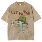 Unisex Yoshitomo Nara Printed Washed Tee