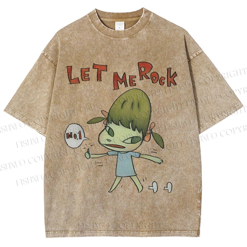 Unisex Yoshitomo Nara Printed Washed Tee