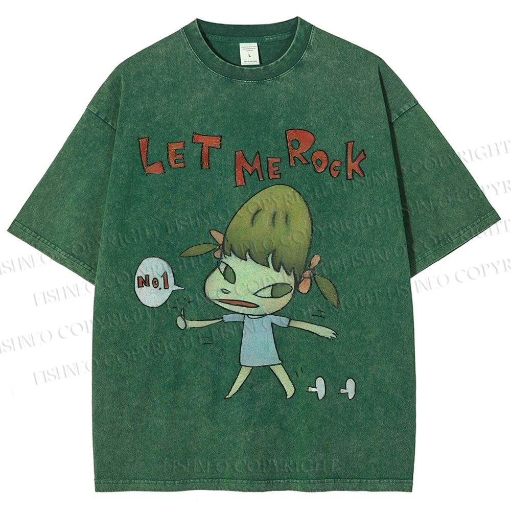 Unisex Yoshitomo Nara Printed Washed Tee