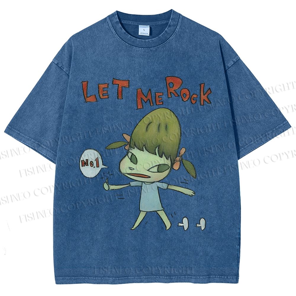 Unisex Yoshitomo Nara Printed Washed Tee